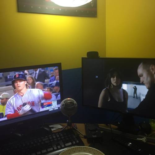 Watching the #RedSoxs beat the #Yankees and the new season of #AgentsOfShield. Hoping the #jays get 