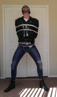 jhardcastle82:  Roped, gagged, and shackled