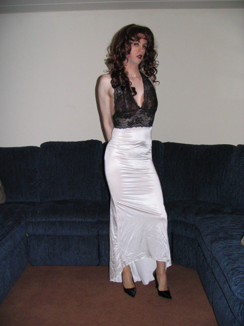 degradedsissy1:  sissy-erica:  If you look closely, you can see my ex-girlfriend Melanie’s underwear through my French dress ;)  I’m certain she will be thrilled to find the effeminate queer she mistakenly believed to be man, and introduced to her