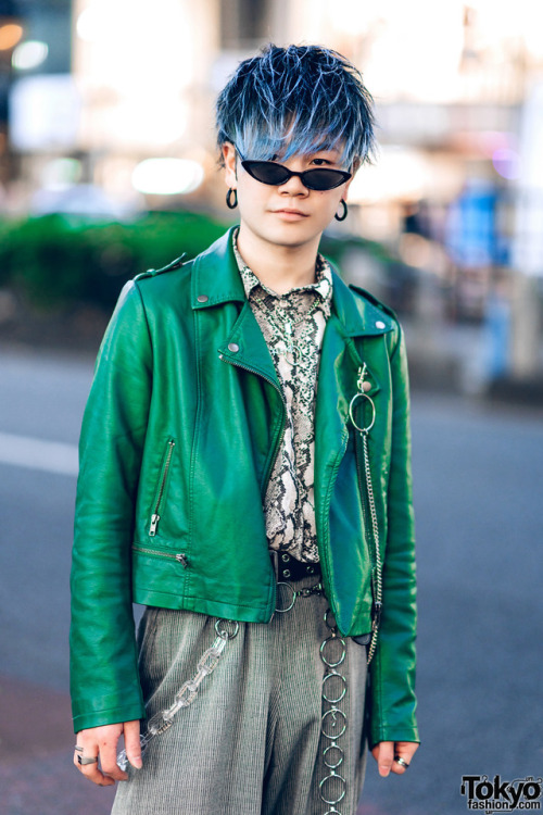 Japanese siblings Taso and Pepe on the street in Harajuku wearing fashion by A Bathing Ape, Kawi Jam