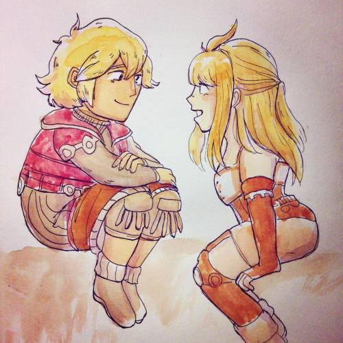 #inktober day 23! Its been about 13 days since my last shulk and fiora post! i have her now ingame a