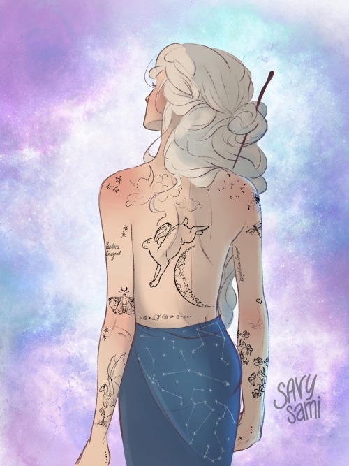 Shop THE MOON temporary tattoo set at www.savysami.com You guys loved my tattooed fanart so much tha