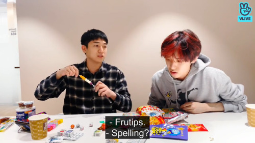 lq-sungjin:Sungjin teaching Jae about American candy