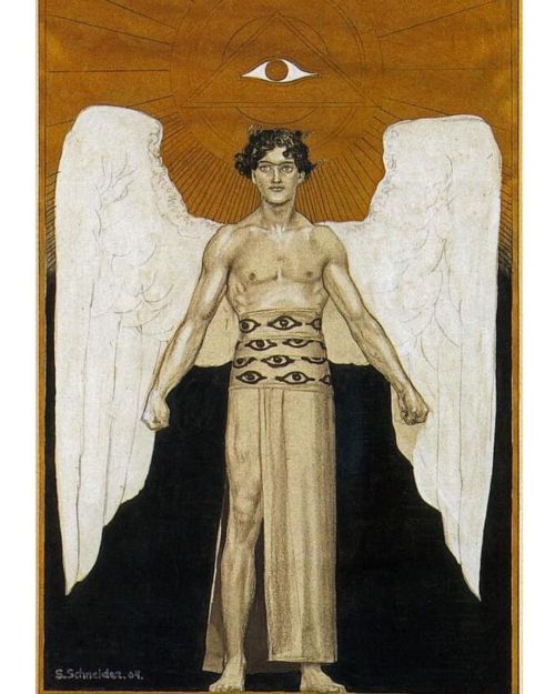 Sascha Schneider (1870-1927), Cover illustration for “Old Surehand” by Karl May, 1894 #saschaschneid