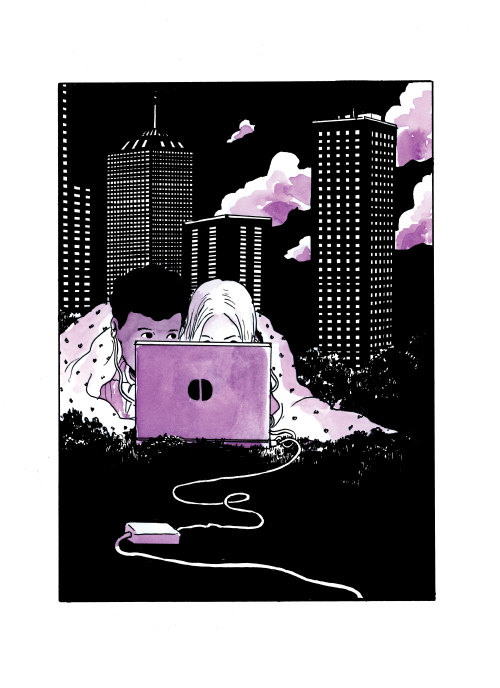 tilliewalden:A section from my new book, I Love This Part. A story about two girls.  Comin