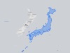 The size of Japan compared with New Zealand.
More size comparison maps >>