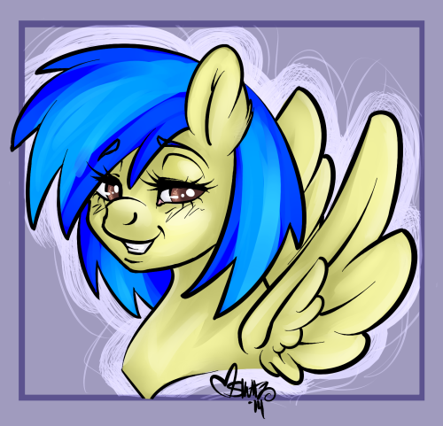 Pony bust commission for silvarrn :D Sorry it took so long! (I’ll throw in the original line art too.)