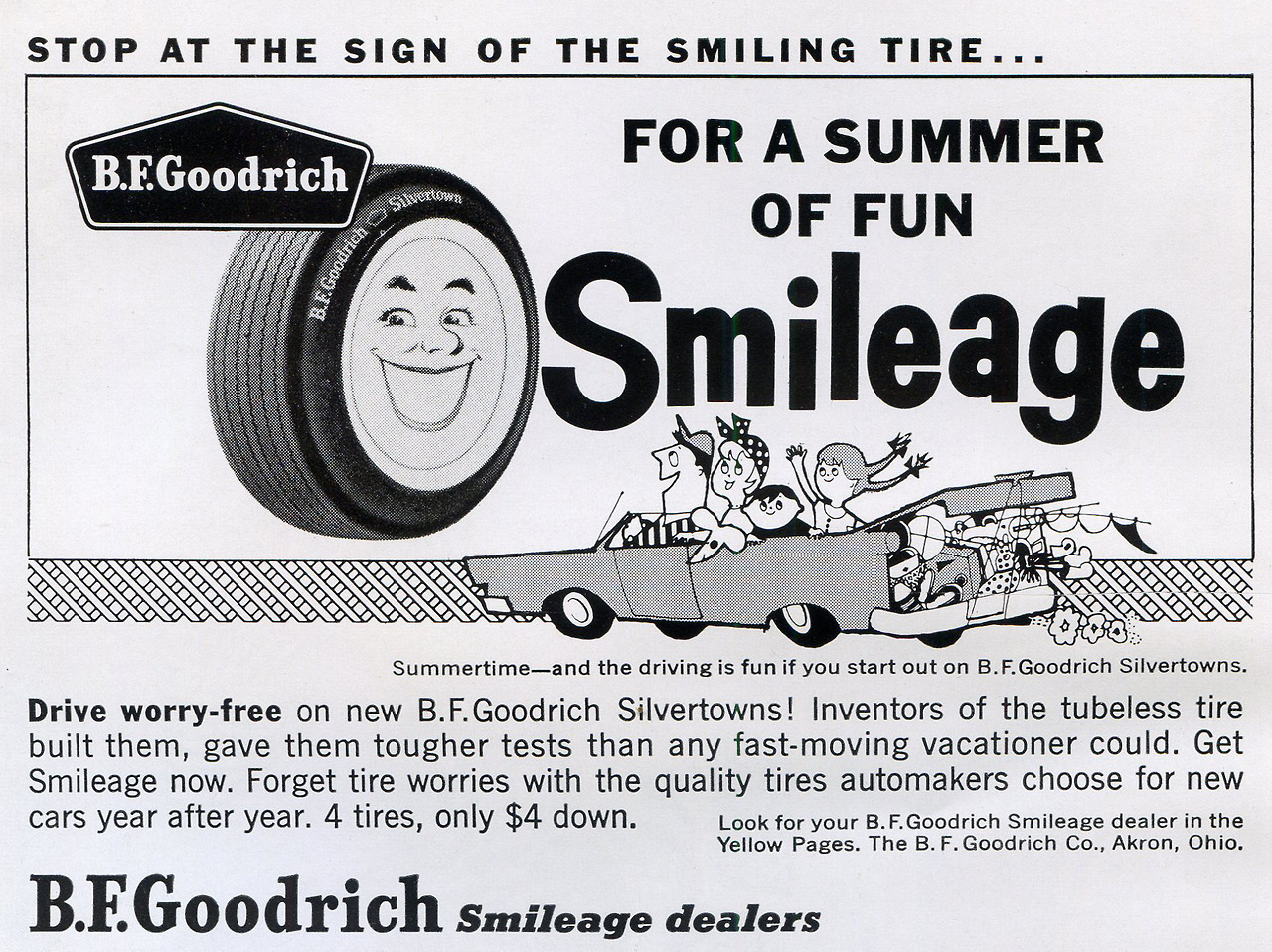 B.F. Goodrich Silvertown tires - published in National Geographic - July 1959