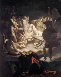 laveneredissepolta:  Jean Auguste Dominique Ingres (1780–1867) - The Dream of Ossian, 1813 