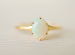 erinantiques:  1800’s Antique Victorian Opal ring 