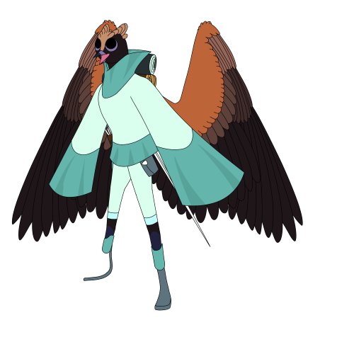 My D&D Character For This Year, Aeverun! He's A Good Boy Rogue. No Crime. An Owlin Based On A Nightjar,