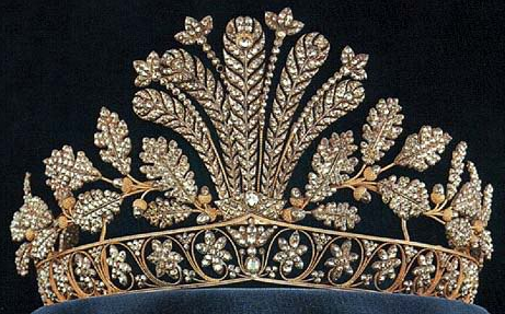 Napoleonic Cut-Steel Tiara (Swedish Royal Family)Carved entirely from steel and set in gold, the tia