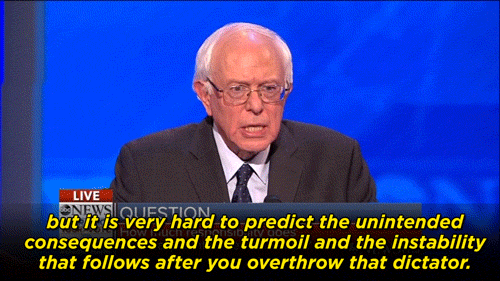 yahoonews:  Bernie Sanders on US interventions abroad  