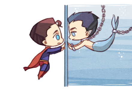 perooooo:  A short story about Superman saving mermaid Bruce and bringing him back