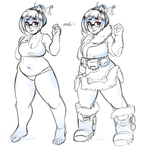 Just a little Mei doodle~ This is actually the first time iv’e drawn Overwatch stuff o3o