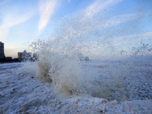 Lake Michigan is CRAZY in winter.