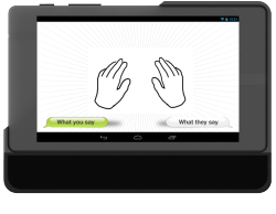 kararikue:  zmyaro:  To any Tumblrites who are deaf, hard of hearing, know people who are, or just enjoy cool tech, a start-up called MotionSavvy is working on technology that uses Leap Motion to recognize sign language and and outputs written or spoken