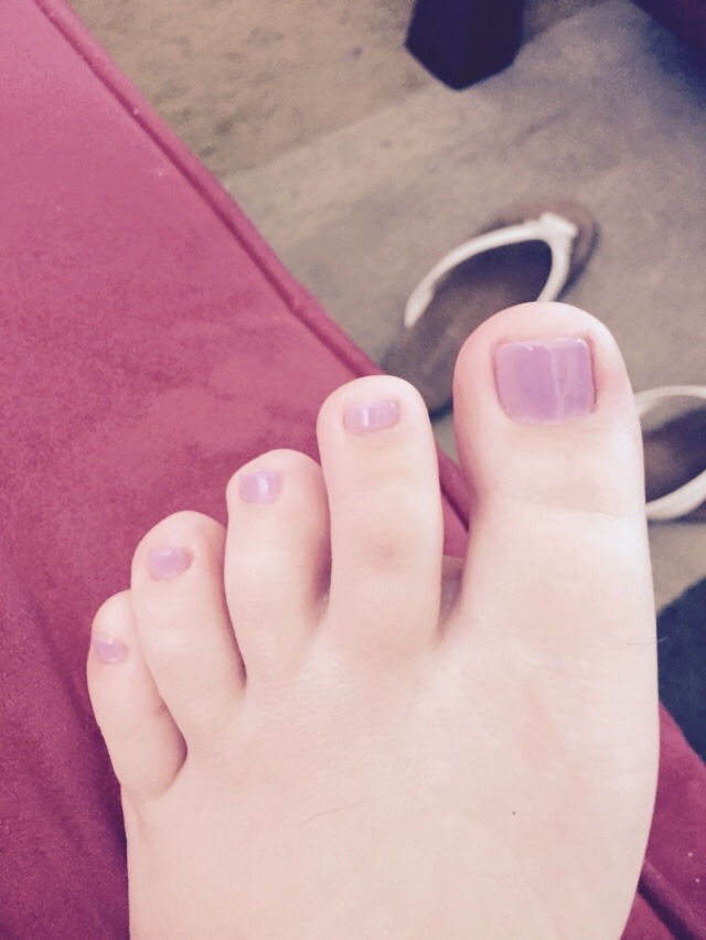 sierra-marie94:  My feet ðŸ’œ just got a pedi :)  Can i get those feet on my