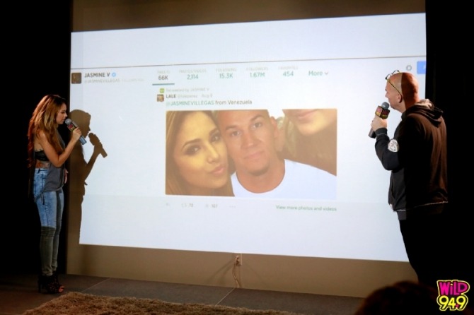 villegas-news:  JV interviewing Jasmine V  in the WiLD 94.9 VIP Lounge 8.18.14