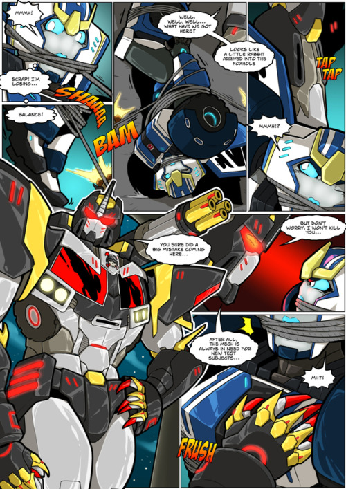 first three pages (and so far the only ones done) of another Transformers-related hentai comic featu