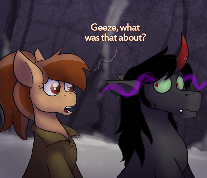 ask-king-sombra:  Hell hath no fury like a protective older sister. …And Drizzle