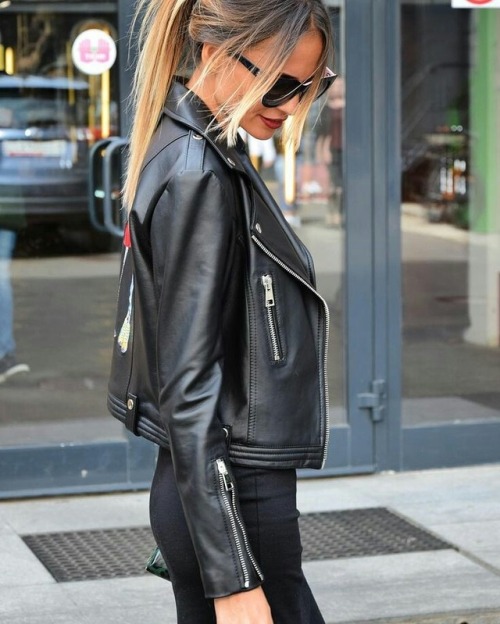 Biker chic with Yulia Wave.