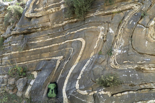 Ductile FoldingThis beautiful outcrop was photographed on the island of Crete by Dr. Marli Miller. T