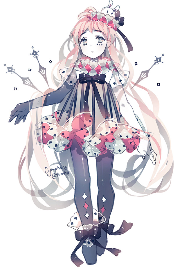 cymphony:  My character. She’s based on a harlequin. 
