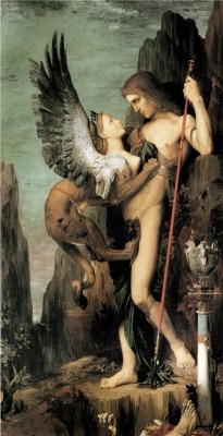 fer1972:  Today’s Classic: Gustave Moreau (1826-1898) 1. Oedipus and the Sphinx (1864) 2. Saint George and the Dragon (1869) 3. Prometheus (1868) 4. Diomedes Being Eaten by his Horses (1865) 5. The Chimera (1867) 