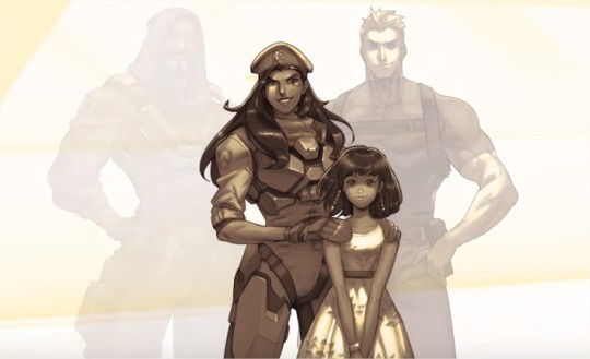 Reaper and Ana are Pharah´s parents.