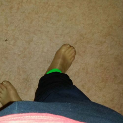 My male feet in 15den nylon socks