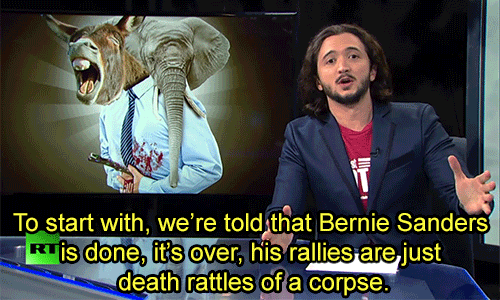 redactivist:  Redacted Tonight with Lee Camp [#99]  “We now have a system where the Republican is just a reality show corporatist and the Democrat is an Oligarch Republican. Even, self-proclaimed evilest man alive, Charles Koch, even he said he might