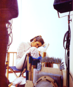 captainssolo:   Carrie Fisher on the set