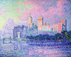 Paul Signac. Le ChÃ¢teau des Papes. 1909.