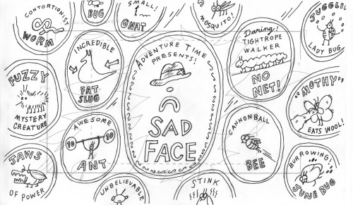 Sad Face - title card designed by Graham Falk painted by Teri Shikasho