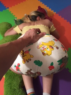 paddedplaytime:The perfect little diaper butt!
