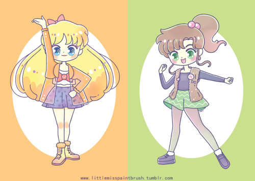 littlemisspaintbrush:Last April, I drew the Sailor Soldiers wearing Kawaii / Harajuku-themed outfits! 。(⌒∇⌒。) Actually, their coordinates were based from me and my friends’ own outfits~ :3 Sailor Moon and Sailor Pluto were based from Reese’s