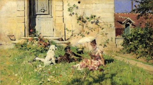 artist-boldini:Spring, Giovanni BoldiniSize: 51.12x28.89 cmMedium: oil, canvas