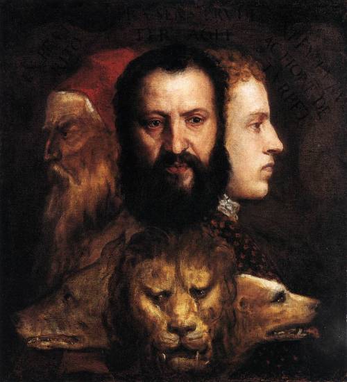 artist-titian: Allegory of Time Governed by Prudence, 1565, TitianMedium: oil,canvas