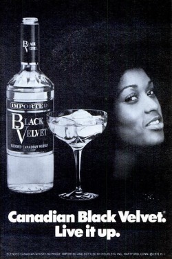 2othcentury:  Black Velvet whisky ad, 1971
