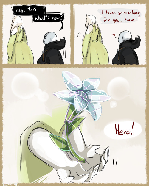 renrink: *anyway, isn’t it meant to be me who starts the courtship by giving you a flower? *C-