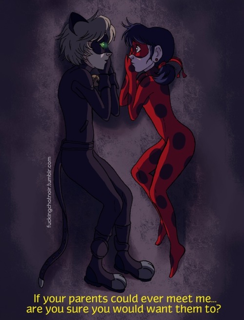 fuckingchatnoir: This is probably the cheesiest thing I’ve ever drawn. (Pre-reveal) [Press for