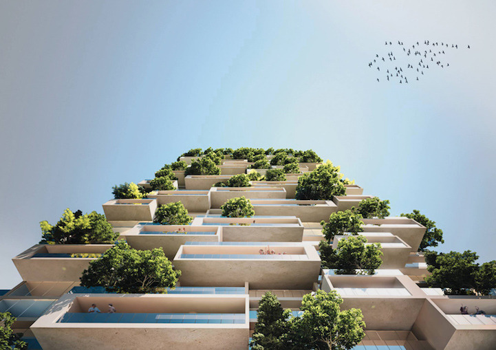 sixpenceee:  117-Meter-Tall Tower to be World’s First Building Covered with Evergreen