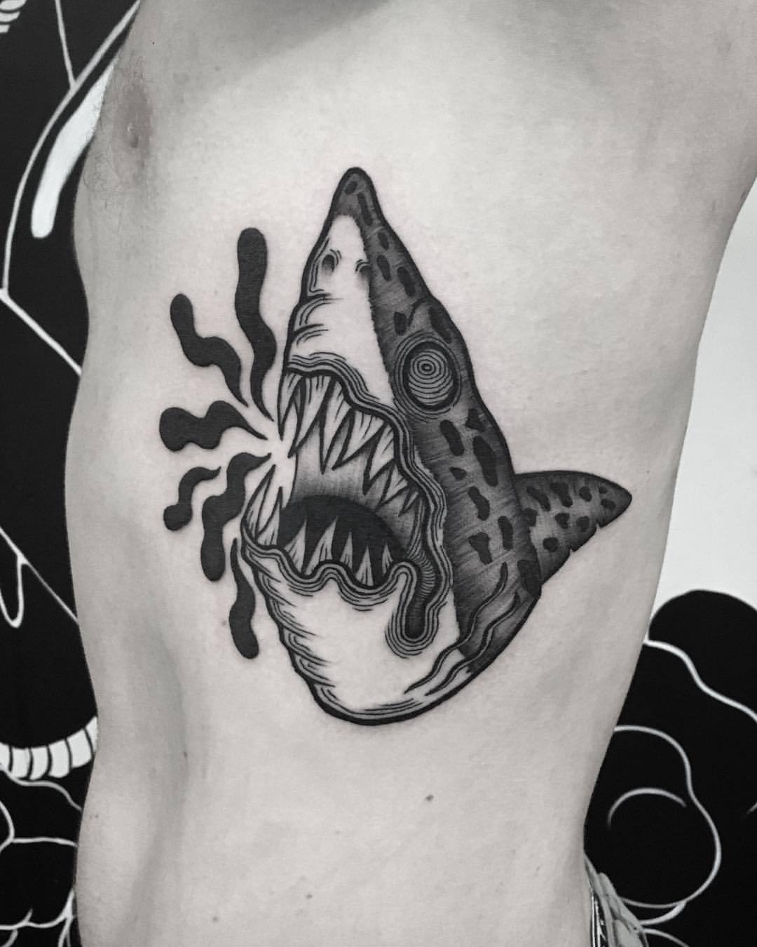 Tahlia Undarlegt — Shark head done @sacredserpenttattoo Sydney- 1-5...