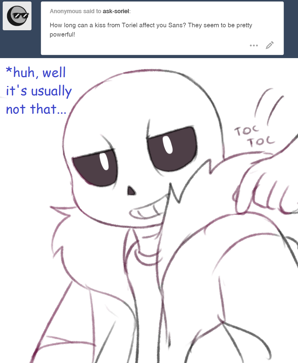ask-soriel:Toriel: A surprise kiss never fails to stun him for a little while~!X3