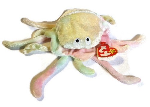 gaysbashback: beaniebabyaday: todays beanie is: goochy the jellyfish!