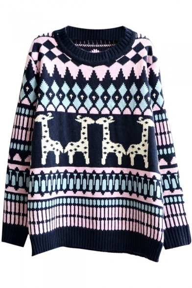 profoundlyrainystrawberry:  Long Sleeve Sweaters Color Block Cat Embroidered Jacquard Deer Pattern Cartoon Bear Pattern  Gold Five-Pointed Star Pattern  Geometric Horizontal Color Block  Sweat Snowman Jacquard  Colorful Plaid Jacquard Floral Embroidered
