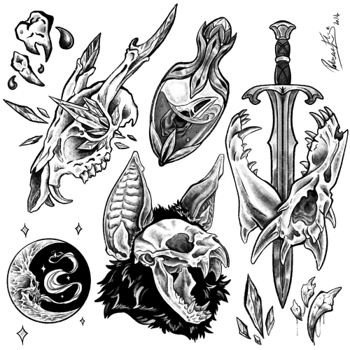 Been Experimenting And Getting A Feel For Creating Some Tattoo Flash Designs! Its Been A Long Time Coming,