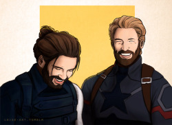 Hisnameissebastianstan: Loise-Art:    Bearded Duo   Because Some Things Never Change 