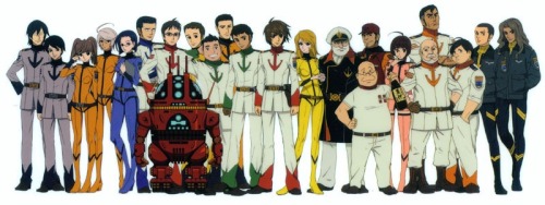 Character designs from Yamato 2199 by Nobuteru Yuki.